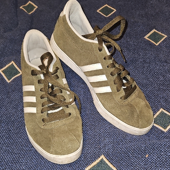Adidas Olive Green Suede Sneakers - Picture 1 of 8